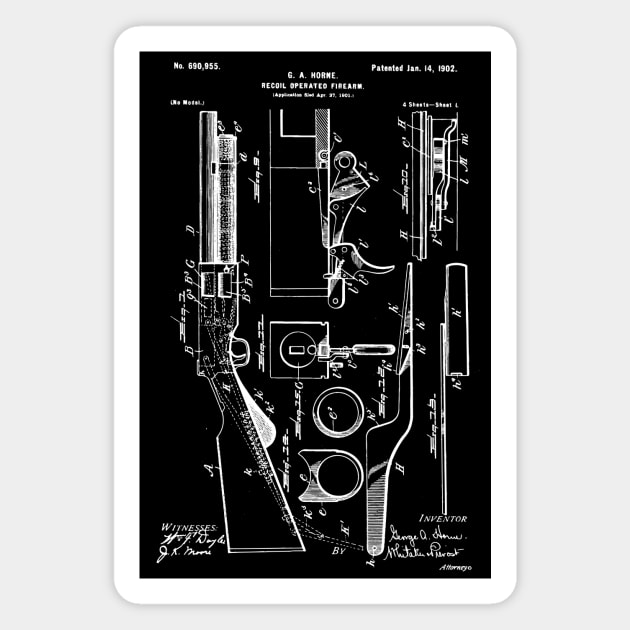 Semi-automatic Rifle Remington Model 8 Patent Magnet by Anodyle